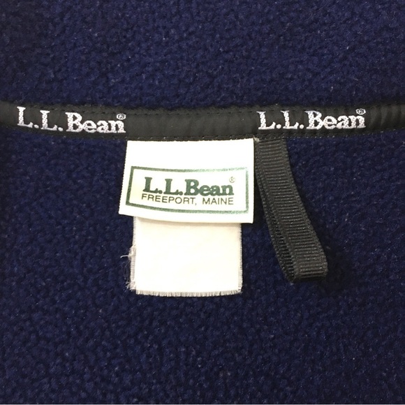 Vintage L.L. Bean Men’s Fleece Full Zip Vest Synchilla Blue - Picture 7 of 11